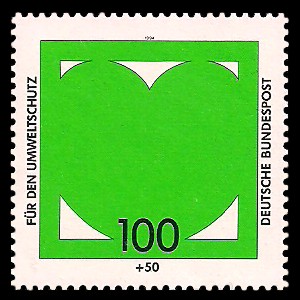 100 + 50 Pf Briefmarke: Für den Umweltschutz