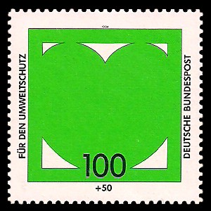 100 + 50 Pf Briefmarke: Für den Umweltschutz 100 + 50 Pf Briefmarke: Für den Umweltschutz
