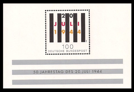  Briefmarke: Blockausgabe: 50. Jahrestag des 20. Juli 1944