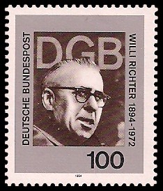 100 Pf Briefmarke: 100. Geburtstag Willi Richter 100 Pf Briefmarke: 100. Geburtstag Willi Richter