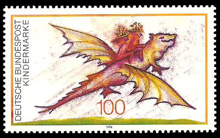 100 Pf Briefmarke: Für uns Kinder 100 Pf Briefmarke: Für uns Kinder
