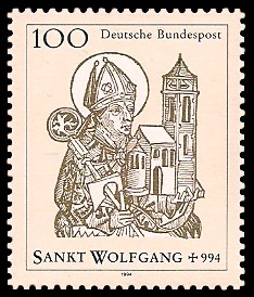 100 Pf Briefmarke: 1000. Todestag heiliger Wolfgang 100 Pf Briefmarke: 1000. Todestag heiliger Wolfgang