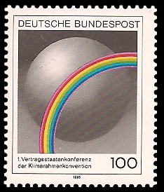 100 Pf Briefmarke: Erste Vertragsstaatenkonferenz der Klimarahmenkonvention 100 Pf Briefmarke: Erste Vertragsstaatenkonferenz der Klimarahmenkonvention