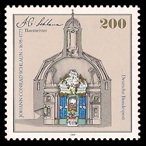200 Pf Briefmarke: 300. Geburtstag Johann Conrad Schlaun 200 Pf Briefmarke: 300. Geburtstag Johann Conrad Schlaun