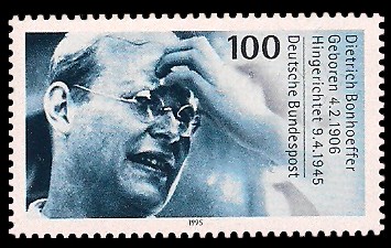 100 Pf Briefmarke: 50. Todestag Dietrich Bonhoeffer