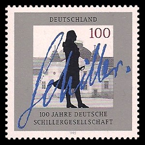 100 Pf Briefmarke: 100 Jahre Deutsche Schillergesellschaft 100 Pf Briefmarke: 100 Jahre Deutsche Schillergesellschaft