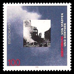100 Pf Briefmarke: 50. Jahrestag der Beendigung des Zweiten Weltkrieges