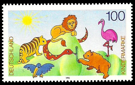 100 Pf Briefmarke: Für uns Kinder, Kindermarke