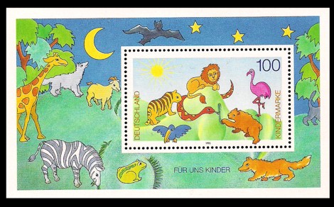  Briefmarke: Blockausgabe: Für uns Kinder, Kindermarke