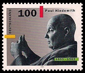 100 Pf Briefmarke: 100. Geburtstag Paul Hindemith 100 Pf Briefmarke: 100. Geburtstag Paul Hindemith