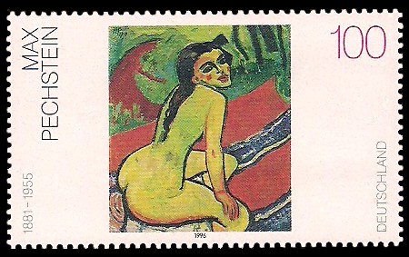 100 Pf Briefmarke: Moderne Gemälde 100 Pf Briefmarke: Moderne Gemälde