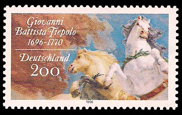 200 Pf Briefmarke: 300. Geburtstag Giovanni Battista Tiepolo 200 Pf Briefmarke: 300. Geburtstag Giovanni Battista Tiepolo