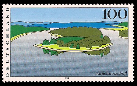 100 Pf Briefmarke: Landschaften in Deutschland 100 Pf Briefmarke: Landschaften in Deutschland