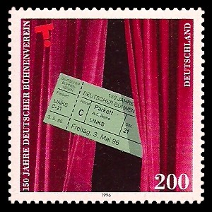 200 Pf Briefmarke: 150 Jahre Deutscher Bühnenverein
