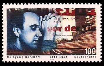 100 Pf Briefmarke: 75. Geburtstag Wolfgang Borchert 100 Pf Briefmarke: 75. Geburtstag Wolfgang Borchert