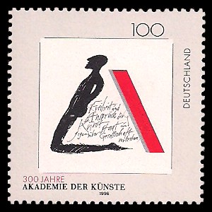 100 Pf Briefmarke: 300 Jahre Akademie der Künste 100 Pf Briefmarke: 300 Jahre Akademie der Künste
