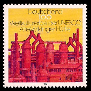 100 Pf Briefmarke: Weltkulturerbe der UNESCO Alte Völklinger Hütte