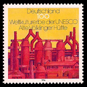100 Pf Briefmarke: Weltkulturerbe der UNESCO Alte Völklinger Hütte 100 Pf Briefmarke: Weltkulturerbe der UNESCO Alte Völklinger Hütte