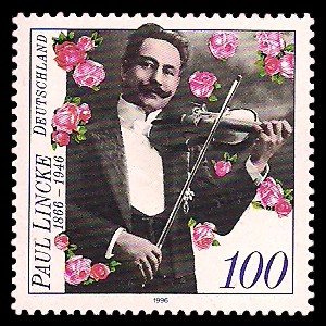 100 Pf Briefmarke: 50. Todestag Paul Lincke 100 Pf Briefmarke: 50. Todestag Paul Lincke