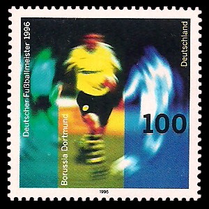 100 Pf Briefmarke: Deutscher Fußballmeister 1996