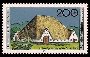 200 + 70 Pf Briefmarke: Wohlfahrtsmarke 1996, regionale Bauernhäuser in Deutschland