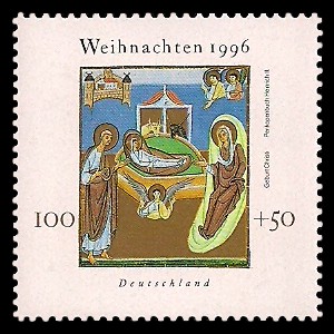 100 + 50 Pf Briefmarke: Weihnachtsmarke 1996