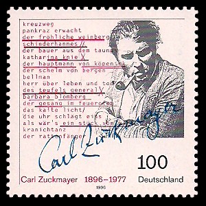 100 Pf Briefmarke: 100. Geburtstag Carl Zuckmayer