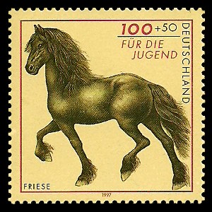 100 + 50 Pf Briefmarke: Für die Jugend 1997, Pferde