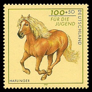 100 + 50 Pf Briefmarke: Für die Jugend 1997, Pferde