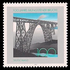 100 Pf Briefmarke: 100 Jahre Müngstener Brücke 100 Pf Briefmarke: 100 Jahre Müngstener Brücke