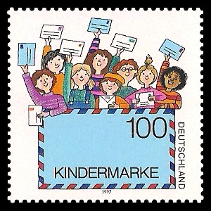 100 Pf Briefmarke: Für uns Kinder, Kindermarke