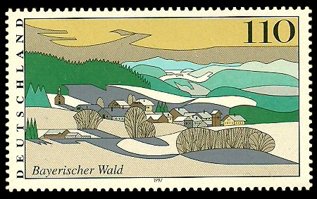110 Pf Briefmarke: Landschaften in Deutschland