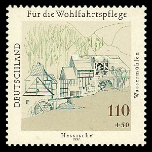 110 + 50 Pf Briefmarke: Wohlfahrtsmarke 1997, Mühlen