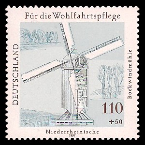 110 + 50 Pf Briefmarke: Wohlfahrtsmarke 1997, Mühlen 110 + 50 Pf Briefmarke: Wohlfahrtsmarke 1997, Mühlen