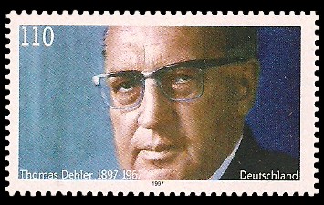 110 Pf Briefmarke: 100. Geburtstag Thomas Dehler