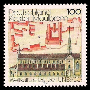 100 Pf Briefmarke: Kloster Maulbronn