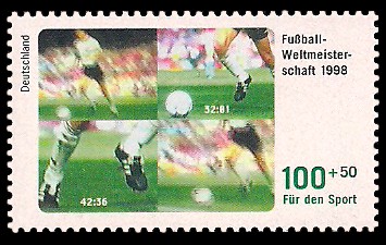 100 + 50 Pf Briefmarke: Für den Sport 1998