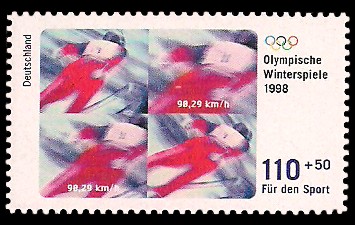 110 + 50 Pf Briefmarke: Für den Sport 1998