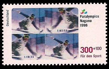 300 + 100 Pf Briefmarke: Für den Sport 1998 300 + 100 Pf Briefmarke: Für den Sport 1998