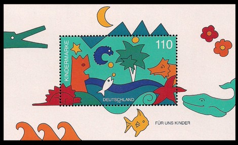  Briefmarke: Blockausgabe: Für uns Kinder, Kindermarke