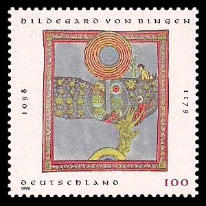 100 Pf Briefmarke: 900. Geburtstag Hildegard von Bingen