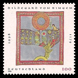 100 Pf Briefmarke: 900. Geburtstag Hildegard von Bingen 100 Pf Briefmarke: 900. Geburtstag Hildegard von Bingen