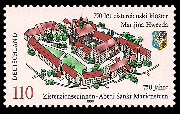 110 Pf Briefmarke: 750 Jahre Zisterzienserinnen-Abtei Sankt Marienstern 110 Pf Briefmarke: 750 Jahre Zisterzienserinnen-Abtei Sankt Marienstern