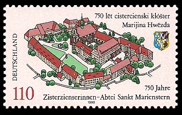 110 Pf Briefmarke: 750 Jahre Zisterzienserinnen-Abtei Sankt Marienstern