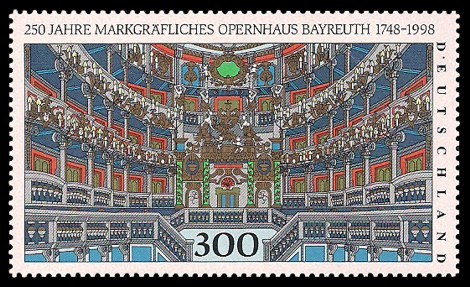 300 Pf Briefmarke: 250 Jahre Markgräfliches Opernhaus Bayreuth
