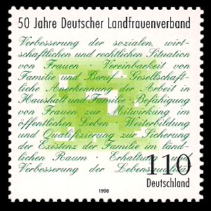 110 Pf Briefmarke: 50 Jahre Deutscher Landfrauenverband