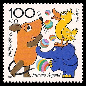 100 + 50 Pf Briefmarke: Für die Jugend 1998, Kinderfernsehen