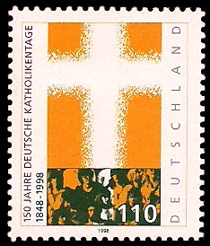 110 Pf Briefmarke: 150 Jahre Deutsche Katholikentage