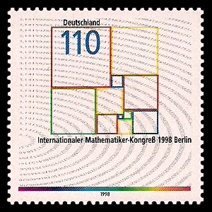 110 Pf Briefmarke: Internationaler Mathematiker-Kongreß 1998 110 Pf Briefmarke: Internationaler Mathematiker-Kongreß 1998