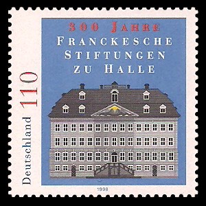 110 Pf Briefmarke: 300 Jahre Franckesche Stiftungen zu Halle